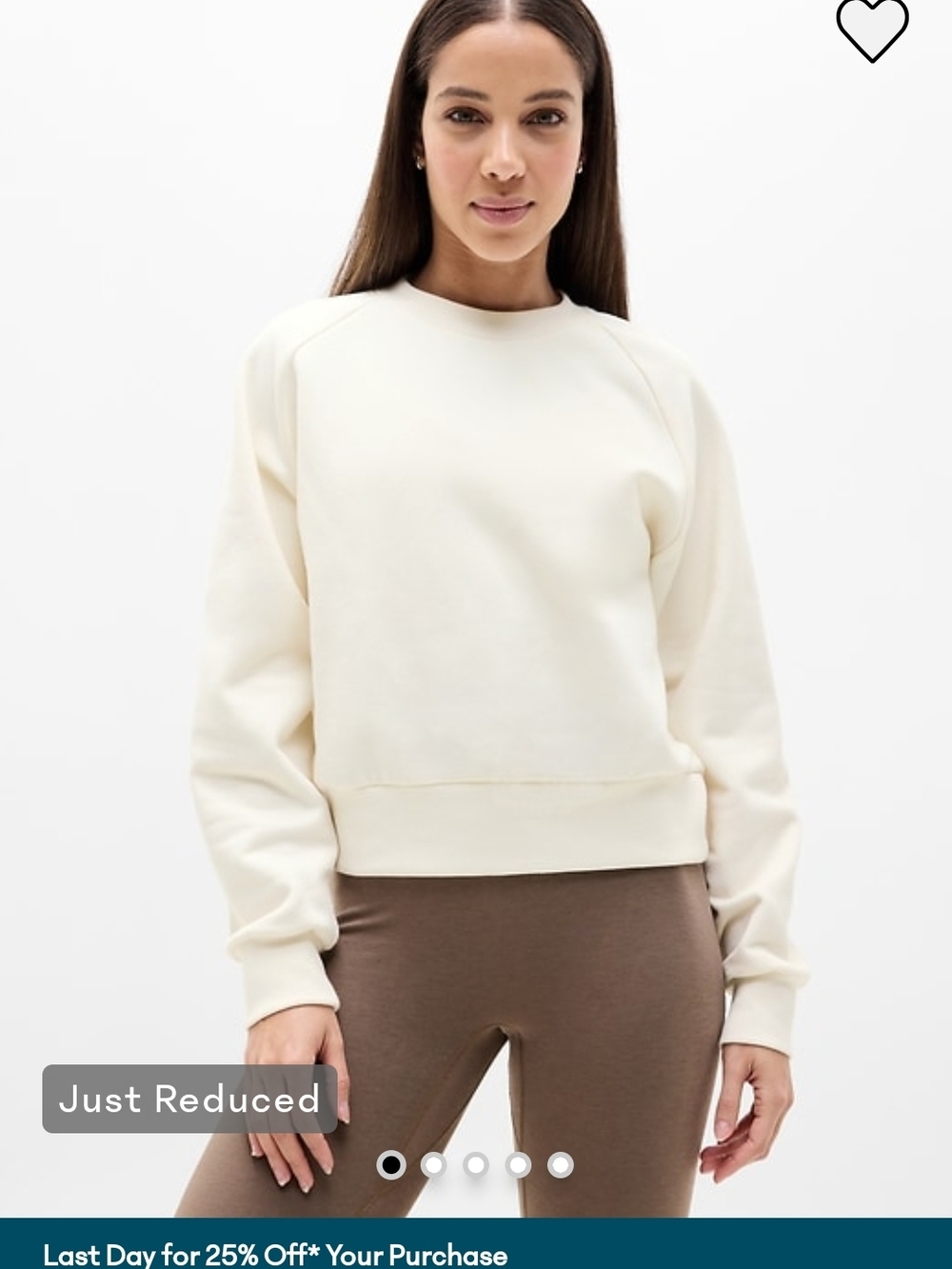 Athleta Light Cream Crew Sweatshirt Size Large Used But Good Condition